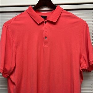 Vibrant Coral Polo Shirt for Men